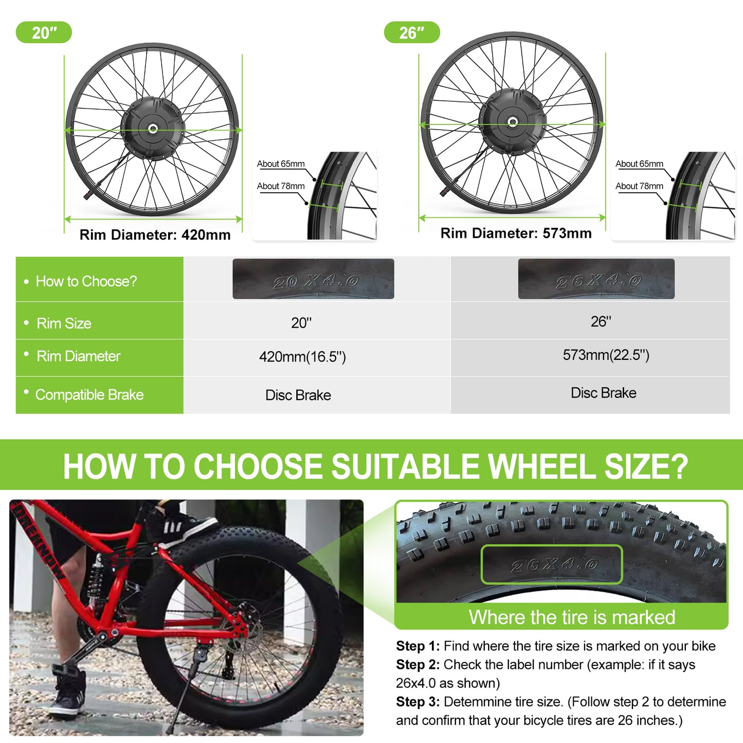 BAFANG 1000W Rear Hub Motor Conversion Kit with 30A Controller