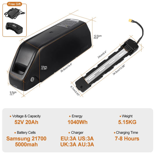 52V 20Ah Hailong Polly eBike Battery
