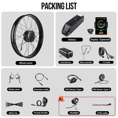 48V 750W Bafang Rear Hub Motor Kit for Fat Tyre E-Bikes