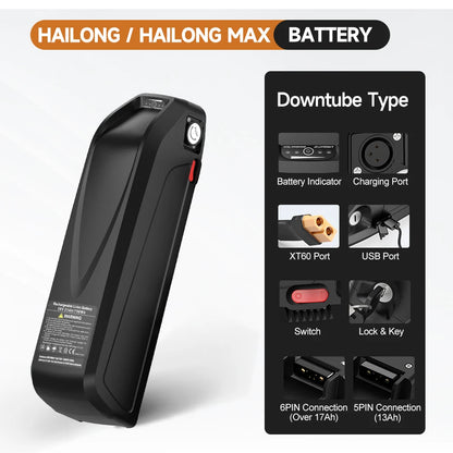 36V 25Ah Hailong eBike Battery