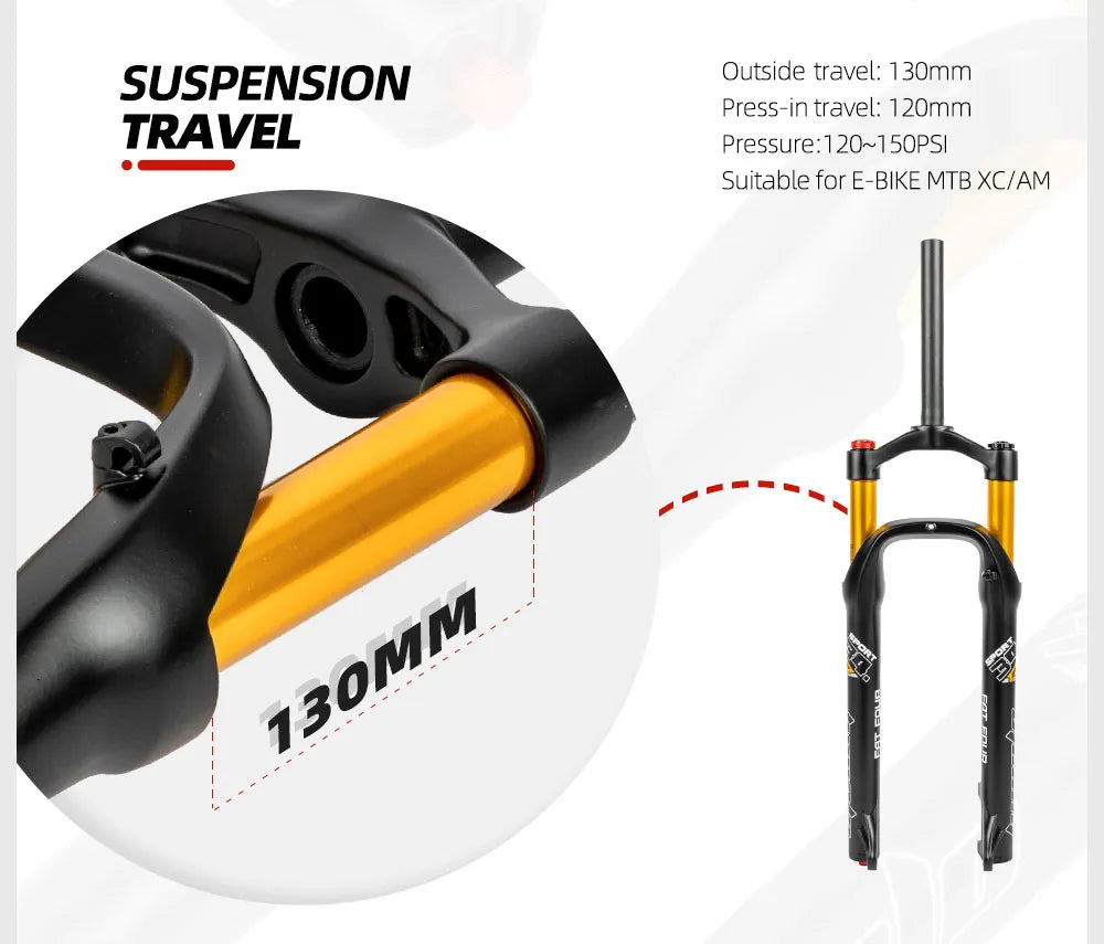 26 Inch Fat Fork with Air Suspension